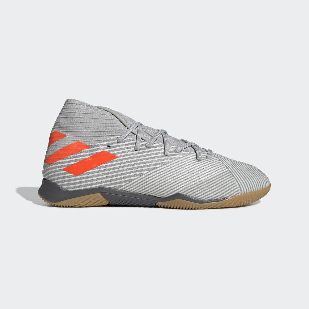 Adidasi Fotbal Adidas Nemeziz 19.3 Indoor Barbati Romania - Gri/Portocalii/Albi EF8289
